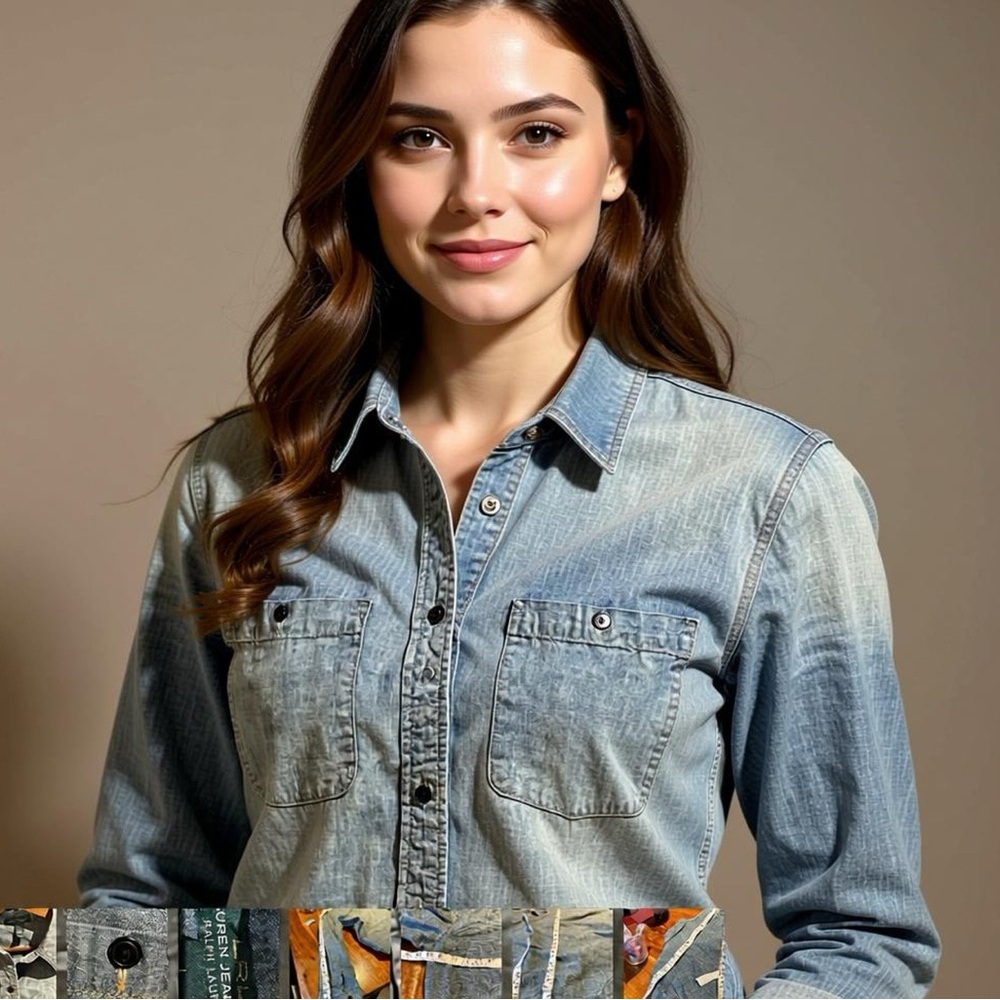 Ralph Lauren Jesnd blue Button-Up Shirt woman Large